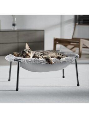 Elevated Cat Bed, Glow-in-The-Dark Fabric Cat Hammock Bed for Large Indoor